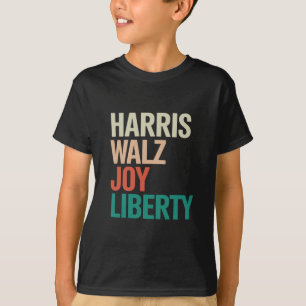 Retro Harris Waltz 2024 Harris Walz Glädje Frihet T Shirt