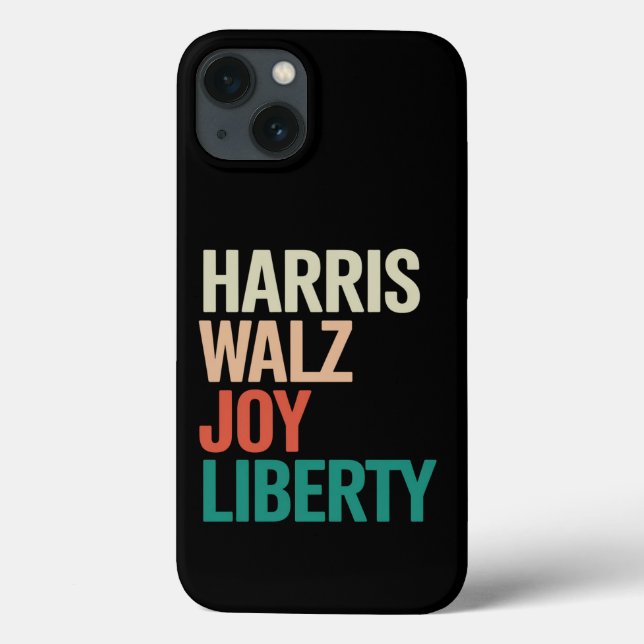 Retro Harris Waltz 2024 Harris Walz Joy Liberty (Baksida)