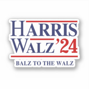 Retro Harris Walz "24 - Balz till Walz Klistermärken
