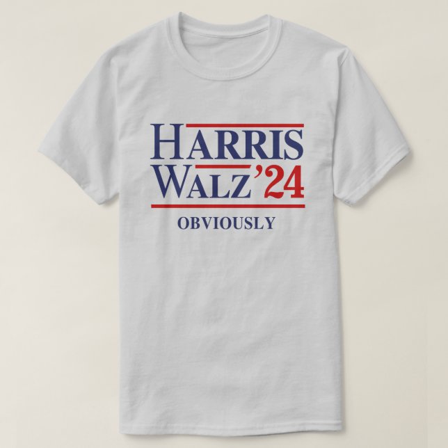 Retro Harris Walz "24 - uppenbarligen T Shirt (Design framsida)