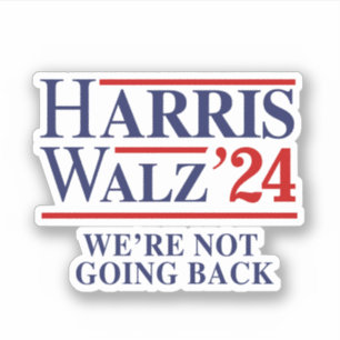 Retro Harris Walz "24 - Vi går inte tillbaka Klistermärken