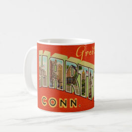 Retro Hartford Conn Välkomstmugg Kaffemugg