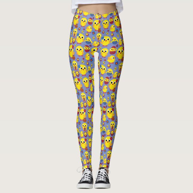 Retro Hatch-Påskägg Leggings (Framsida)