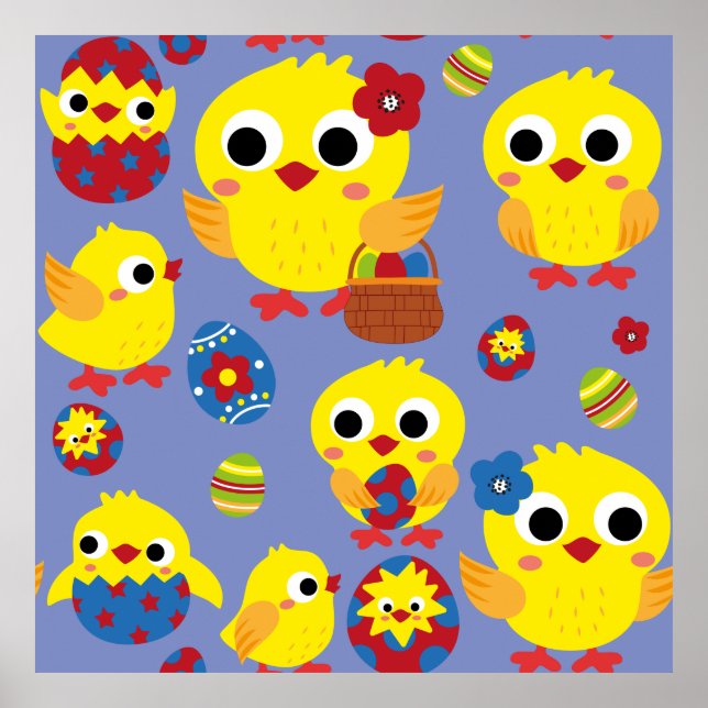 Retro Hatch-Påskägg Poster (Framsidan)