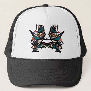 "Retro" hatt mång--färg för geometrisk design Keps