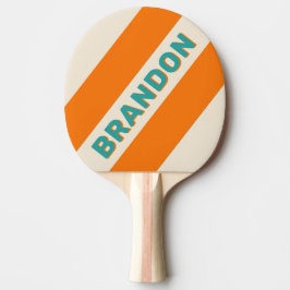 Retro Havsbris Vibe Djärva Ränder med Namn Pingisracket