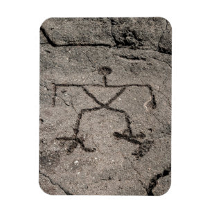 Retro hawaiansk Petroglyph - vintagePetroglyphs Magnet