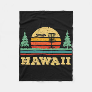 Retro Hawaii Disc Golf Vintage Disk Golfing Golfar Fleecefilt