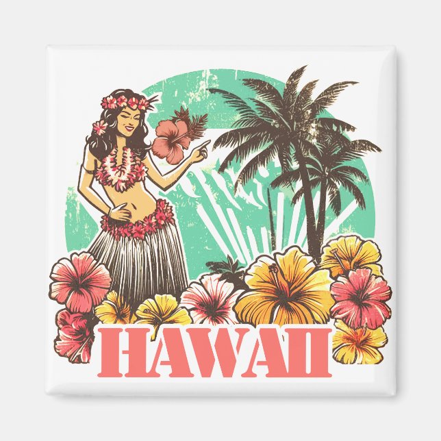 Retro Hawaii Magnet (Framsidan)