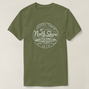 Retro Hawaii North Shore Longboard   Obscure T Shirt