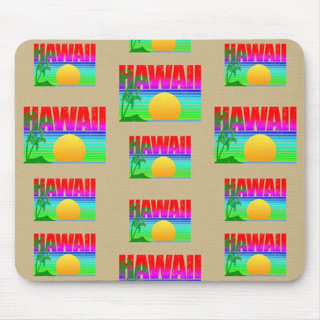 Retro Hawaii Sunset Beach Musmatta (Framsidan)