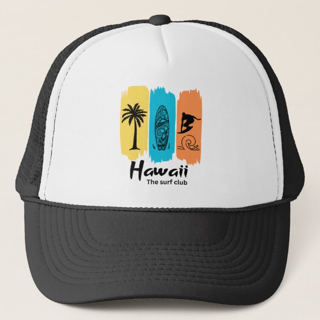 Retro Hawaii surfklubb  Keps (Framsida)