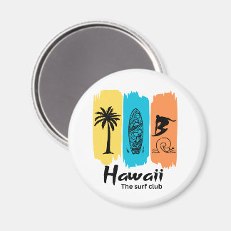 Retro Hawaii surfklubb Magnet