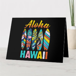 Retro Hawaiian Aloha Hawaii Funny sommarfamilj Va Kort
