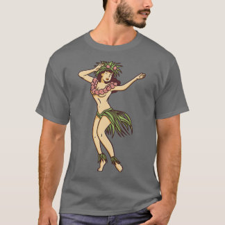 Retro Hawaiian Hula Girl Dancer 1 T Shirt
