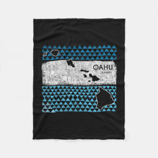 Retro Hawaiian Island Oahu Hawaii Volcano Vacation Fleecefilt