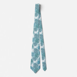 Retro Hawaiian Monstera Löv, sommarblåsor Slips