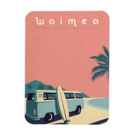 Retro Hawaiian surfa Magnet