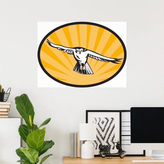 Retro Hawk Flies Poster (Skapare uppladdad)