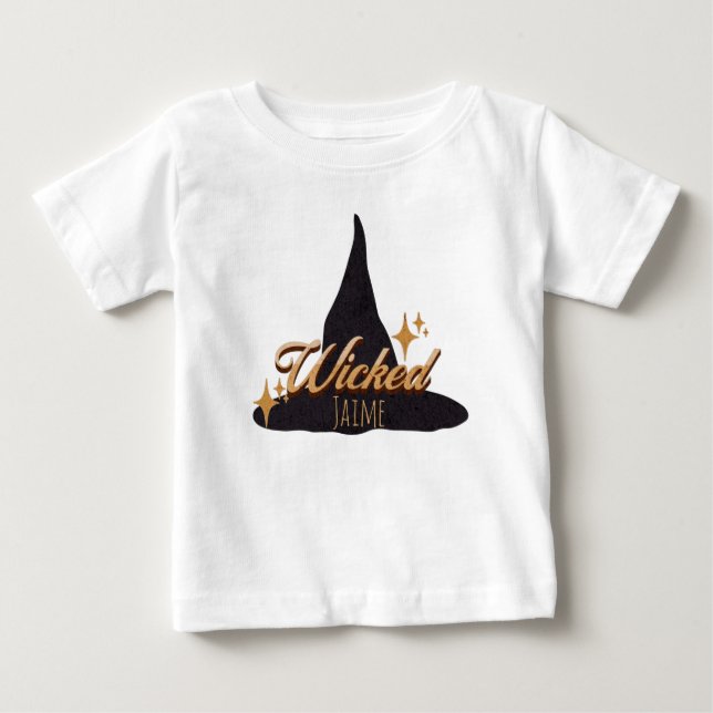 Retro Häxa Hatt Elak Namn   T Shirt (Framsida)