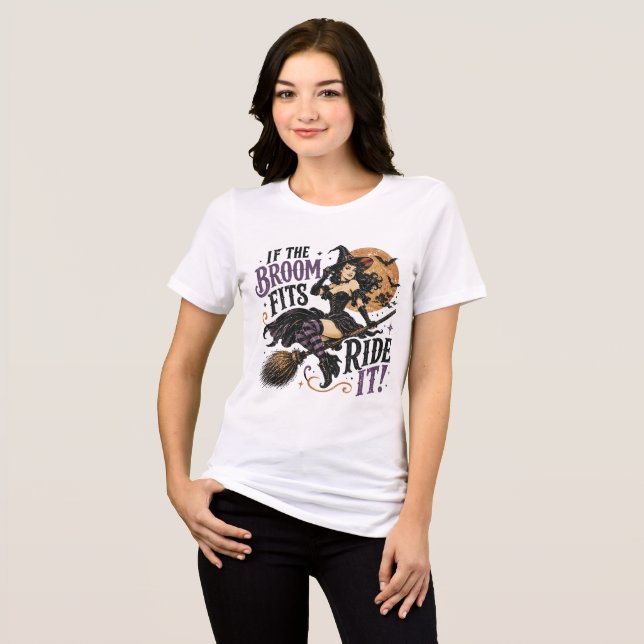 Retro Häxa T Shirt (Framsida Full)