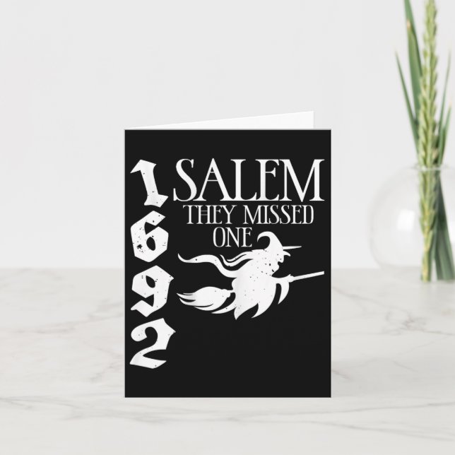 Retro Häxiga Salem 1692 De Missade En Häxa Hall Kort (Framsida)