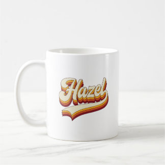 Retro Hazel Namn 70-tals Vintage Design Kaffemugg