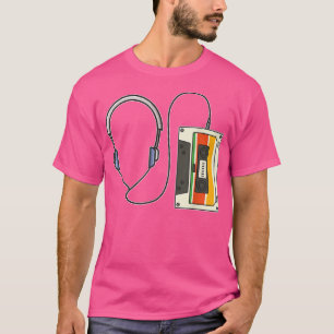 Retro Headphone 80s Music Mixtape 1980s Cassette T Shirt