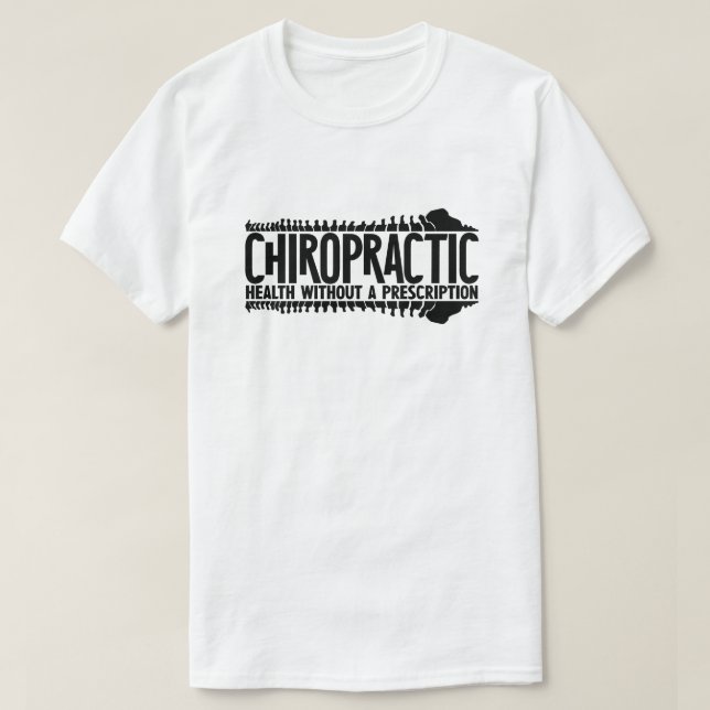 Retro Health utan recept Chiropraktik T Shirt (Design framsida)