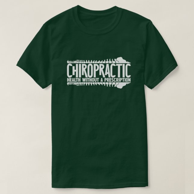 Retro Health utan recept Chiropraktik T Shirt (Design framsida)