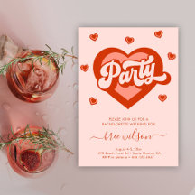 Retro Heart Bride Bachelorette Party