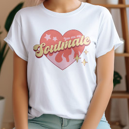 Retro Heart du är min själkamrat T-Shirt
