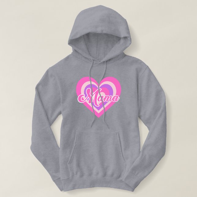 Retro Heart MAMA T Shirt (Design framsida)