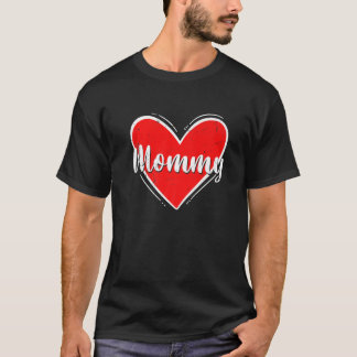 Retro Heart Mamma Matchningsfamilj för Valentines  T Shirt