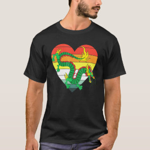 Retro Heart Mythical CreatChinese Asian Cultur T Shirt