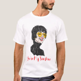 Retro Heart-solglasögon Smilande kvinnor T Shirt