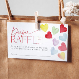Retro Heart- Valentineser Nedgång Raffle Biljett B Tilläggskort