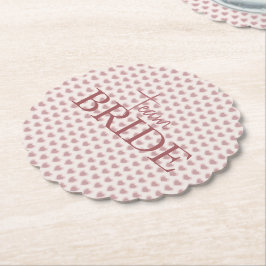 Retro Hearts Pink Burgundy Y2K Style Underlägg Papper
