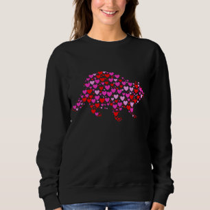 Retro Hearts Raccoon Animals Birthday jul Va T Shirt