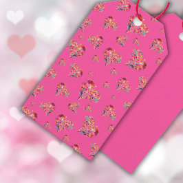 Retro Hearts Valentine Presentetikett