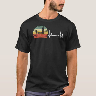 Retro Heartslag Basketball Player för basket T Shirt