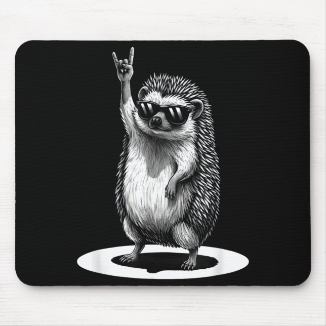 Retro Hedgehog Rock Music Men Kids Women Funny Ani Musmatta (Framsidan)