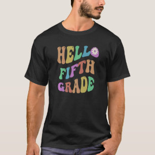 Retro Hej Femte Klass Lärare I Teach 5th Grader T Shirt