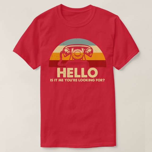 Retro Hej Telefon T Shirt (Design framsida)