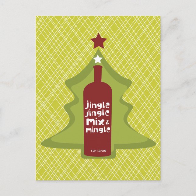 Retro Helgdag Cocktail-inbjudan Inbjudan Vykort (Framsida)