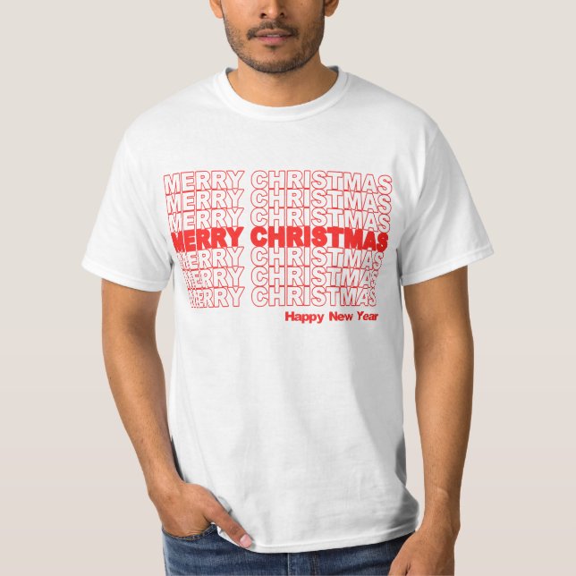 Retro helgdag för god jul tee shirt (Framsida)