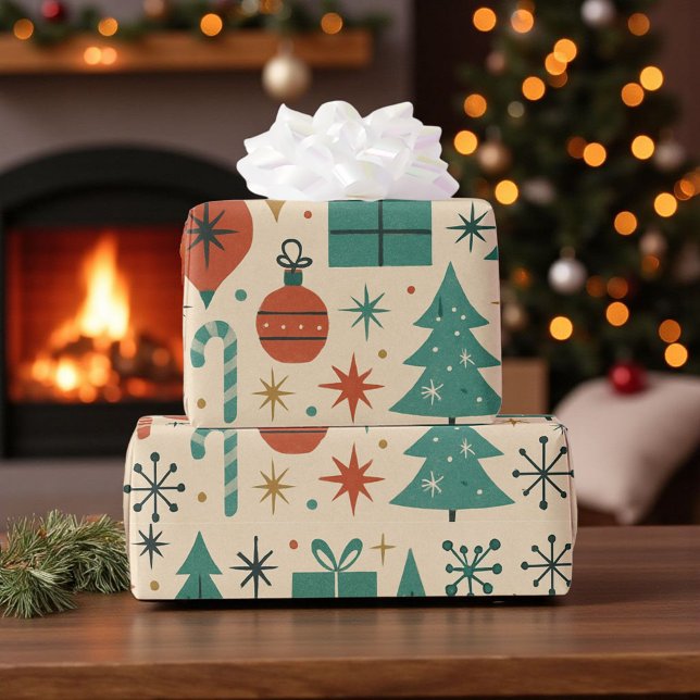 Retro Helgdag i mitten av århundradet - modern Presentpapper (Skapare uppladdad)