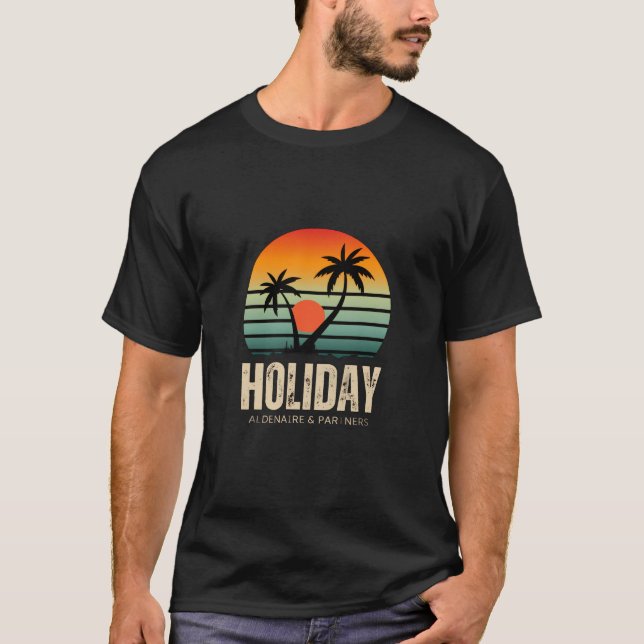 Retro Helgdag Sunset T-Shirt (Framsida)