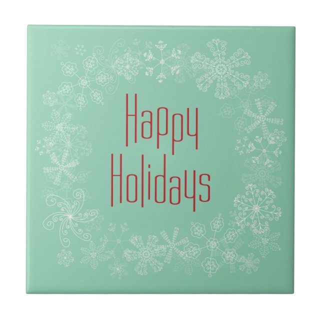 Retro Helgdag Trivet Kakelplatta (Framsidan)