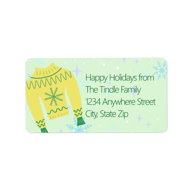 Retro Helgdag Ugly Sötare jul Party Adressetikett (Framsidan)